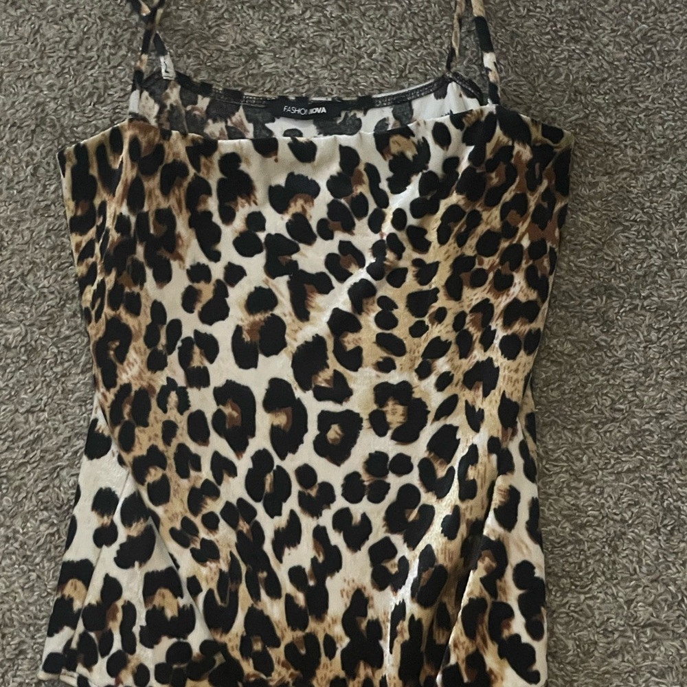 Leopard print body suit